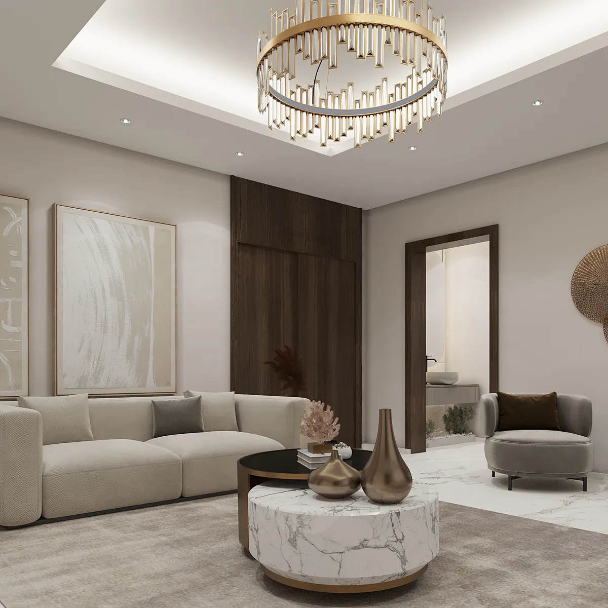 النموذج C — تصوّر للتصميم الداخلي